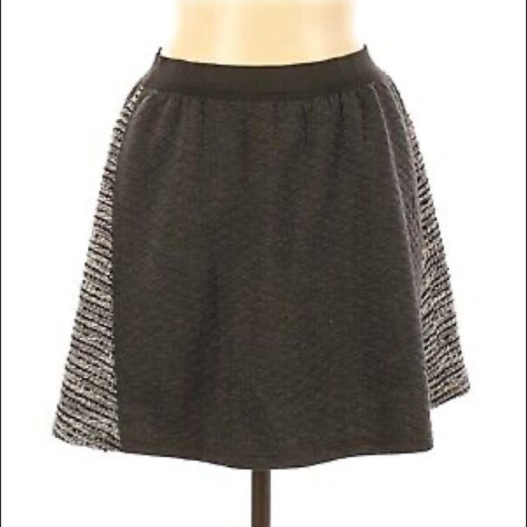 Sanctuary Clothing Gray Black White Tweed Knit A Line Circle Mini Skirt - Picture 2 of 6